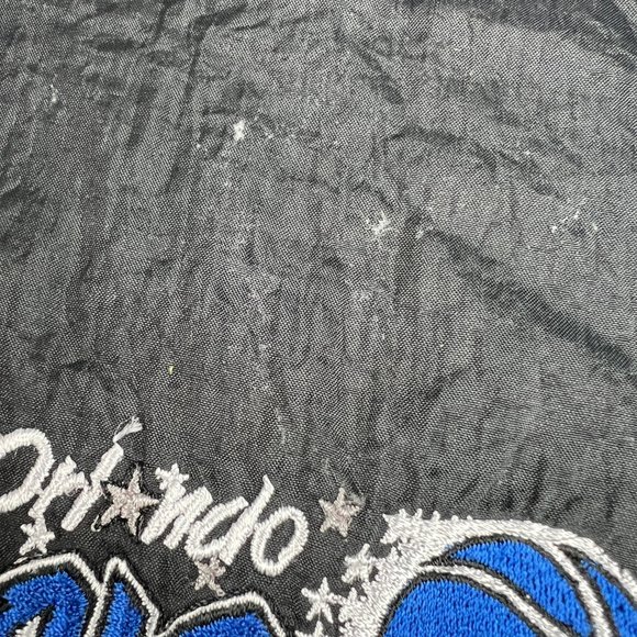 VTG Logo 7 Orlando Magic Jacket Adult Medium Black Full Zip Hooded Windbreaker - Picture 2 of 16